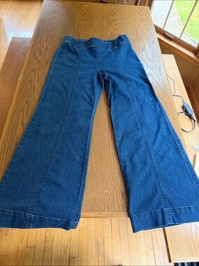 Talbots wide leg stretchy jeans size 14